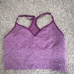PINK Victoria's Secret Heathered Purple Sports Bra